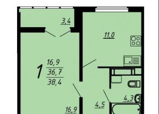 Продаю однокомнатную квартиру, 38.4 м2, Воронеж, улица Загоровского, 9/1