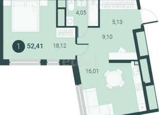 Продается однокомнатная квартира, 52.4 м2, Тюменская область