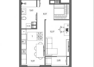 Продается однокомнатная квартира, 41.4 м2, Волгоград, Дзержинский район