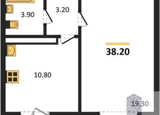 Продаю 1-ком. квартиру, 38.2 м2, Воронеж, Левобережный район, улица Шидловского, 28