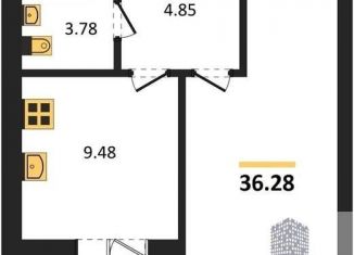 Продам 1-комнатную квартиру, 36.3 м2, Воронеж, улица Курчатова, 26Б, Советский район