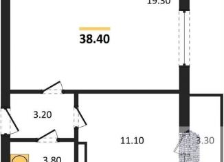 Продажа 1-комнатной квартиры, 38.4 м2, посёлок Отрадное