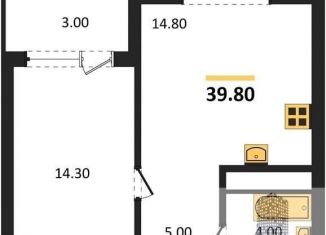 Продажа 1-ком. квартиры, 39.8 м2, Воронежская область