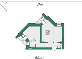 Продаю 2-ком. квартиру, 55.5 м2, Томская область, Нижний переулок, 51