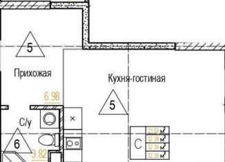 Квартира на продажу студия, 32.4 м2, Воронеж, Железнодорожный район, набережная Чуева, 7