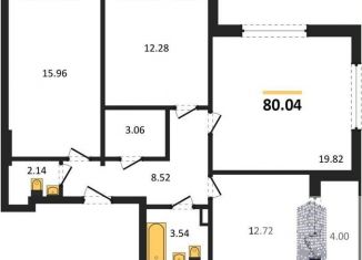 Продажа трехкомнатной квартиры, 80 м2, Воронежская область