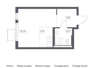 Продаю квартиру студию, 22.3 м2, Московская область, жилой комплекс Горки Парк, 6.2