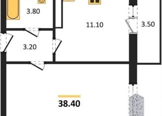 Продаю 1-ком. квартиру, 38.4 м2, посёлок Отрадное