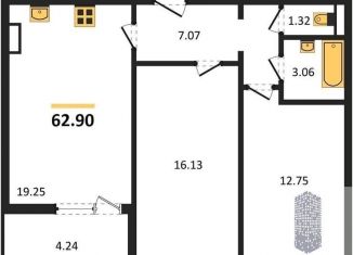 Продаю 2-комнатную квартиру, 62.9 м2, Воронеж, Ленинский район