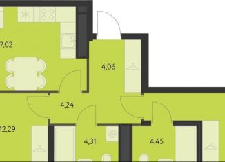 Продается 2-ком. квартира, 63.1 м2, Екатеринбург, метро Чкаловская