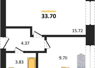 Продам 1-комнатную квартиру, 33.7 м2, Павловск