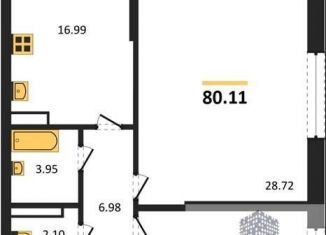 Продается двухкомнатная квартира, 80.1 м2, Воронежская область, Московский проспект, 132