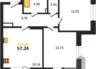 Продаю 2-комнатную квартиру, 57.2 м2, Воронеж, Коминтерновский район, Московский проспект, 66