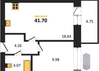 Продается 1-комнатная квартира, 41.7 м2, Воронежская область