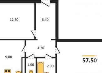 Продажа 2-ком. квартиры, 57.5 м2, посёлок Отрадное, улица 9 Января, 68Л