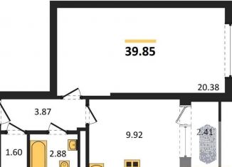 Продаю 1-ком. квартиру, 39.8 м2, Воронеж, Покровская улица, 19, Коминтерновский район