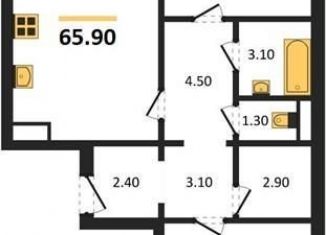 Продам 2-комнатную квартиру, 65.9 м2, Воронеж, Железнодорожный район, улица Фёдора Тютчева, 105