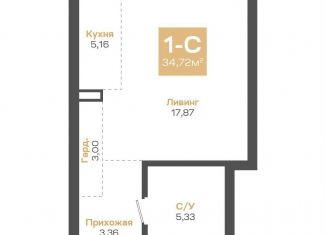 Продам квартиру студию, 34.7 м2, Новосибирск, улица Мусы Джалиля, 17