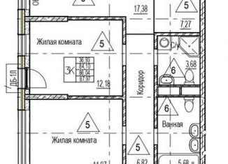 Продаю трехкомнатную квартиру, 86 м2, Воронеж, Железнодорожный район, набережная Чуева, 7