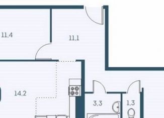 Продаю 2-комнатную квартиру, 59.1 м2, Новосибирск, Междуреченская улица, 7/1, Ленинский район