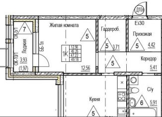 Продам 1-ком. квартиру, 47.2 м2, Воронеж, Железнодорожный район, набережная Чуева, 7