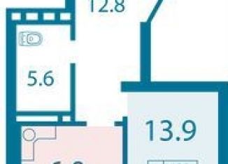 Продам 2-ком. квартиру, 52.3 м2, Красноярск, Свердловский район, Ключевская улица