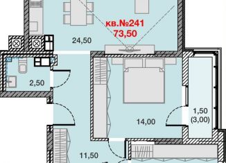 Продаю 2-ком. квартиру, 73.5 м2, Калининградская область