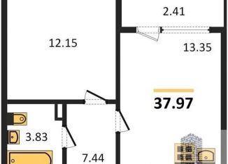 Продажа 1-ком. квартиры, 38 м2, Воронеж, Коминтерновский район, бульвар Победы, 12Б