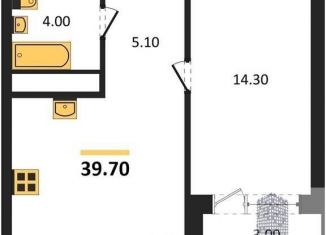 Продаю 1-комнатную квартиру, 39.7 м2, Воронеж, Железнодорожный район