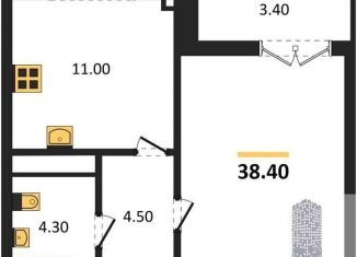 Продажа однокомнатной квартиры, 38.4 м2, Воронеж, улица Загоровского, 9/1, Центральный район