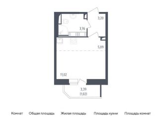 Продаю квартиру студию, 24.1 м2, Санкт-Петербург, Невский район, жилой комплекс Живи в Рыбацком, 4