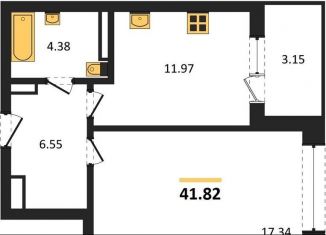 Продам 1-ком. квартиру, 41.8 м2, Воронеж, Центральный район