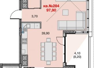 Продам 2-ком. квартиру, 97.9 м2, Калининградская область