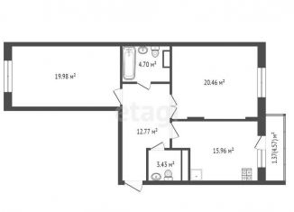 Продаю 2-ком. квартиру, 78.7 м2, Йошкар-Ола, улица 70-летия Вооружённых Сил СССР, с3/2, ЖК Первая Линия