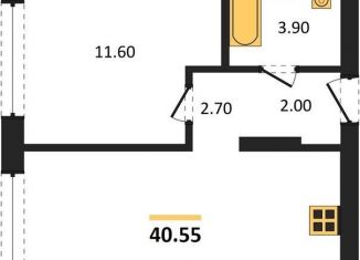 1-ком. квартира на продажу, 40.6 м2, Новосибирск, метро Заельцовская, улица Аэропорт, 88