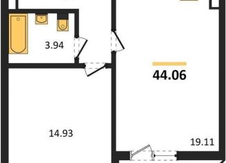 Продажа 1-комнатной квартиры, 44.1 м2, Воронежская область