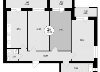 Продам трехкомнатную квартиру, 105.8 м2, Самара, Октябрьский район