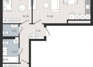 Продаю 2-ком. квартиру, 80.2 м2, Калининград, Центральный район