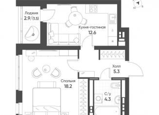 Продается однокомнатная квартира, 41.9 м2, Екатеринбург, Чкаловский район