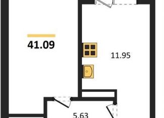 Продается 1-комнатная квартира, 41.1 м2, Воронеж, Коминтерновский район, Электросигнальная улица, 9Ак2