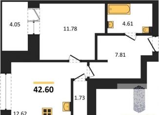 Продается однокомнатная квартира, 42.6 м2, Павловск