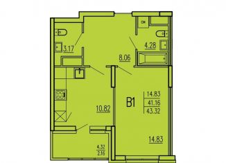 Продается 1-комнатная квартира, 43.3 м2, Пенза, улица Студёный Кордон, 48