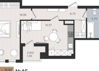 Продается однокомнатная квартира, 50.4 м2, Калининград, Центральный район