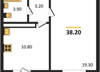 Продам 1-ком. квартиру, 38.2 м2, Воронеж, улица Шидловского, 28, Левобережный район