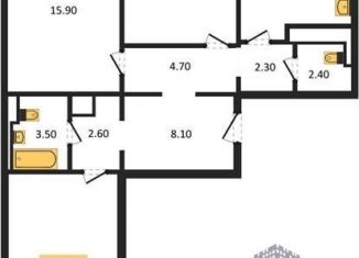 3-комнатная квартира на продажу, 89.4 м2, Воронежская область, улица Загоровского, 13к2