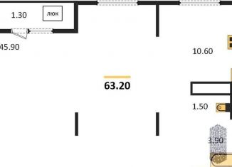 Продаю 1-комнатную квартиру, 63.2 м2, Воронеж, улица Шишкова, 140Б/17