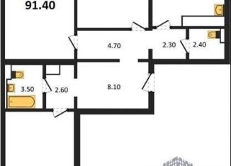 Продам 3-комнатную квартиру, 91.4 м2, Воронеж, улица Загоровского, 13к2