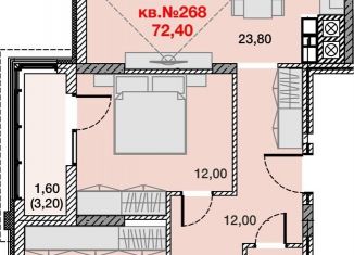 Продается 2-комнатная квартира, 72.4 м2, Калининградская область