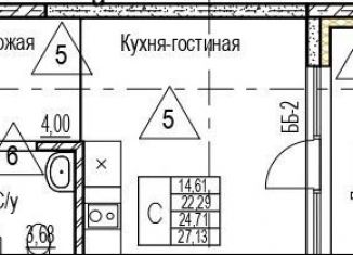 Квартира на продажу студия, 24.7 м2, Воронежская область, набережная Чуева, 7