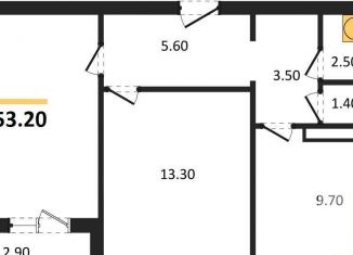 Продажа 2-ком. квартиры, 53.2 м2, Воронеж, улица Шишкова, 140Б/16